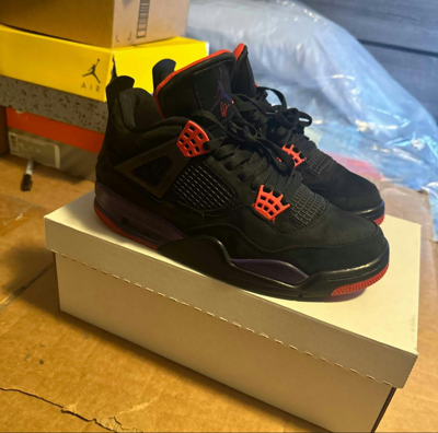 Pre-owned Jordan Brand 4 Retro Nrg Raptors Drake Signature Shoes In Black