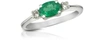 GUCCI DESIGNER RINGS EMERALD AND DIAMOND 18K GOLD RING