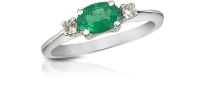 Gucci Rings Emerald And Diamond 18k Gold Ring