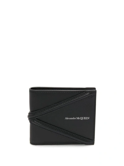 Alexander Mcqueen Logo-plaque Wallet In Black