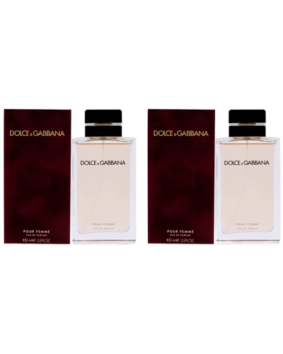 Dolce & Gabbana Women's 3.3oz Pour Femme Edp Pack Of 2 In White