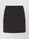 BURBERRY QUILTED COTTON HIGH-WAIST SKIRT WITH ZIP POCKETS