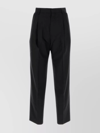 DRIES VAN NOTEN COTTON PLEATED CROPPED PANT