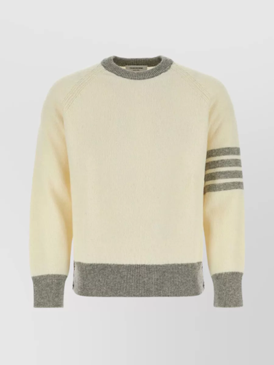 Thom Browne Ivory Wool Sweater In Multi
