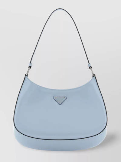Prada Cleo Leather Shoulder Bag In Blue