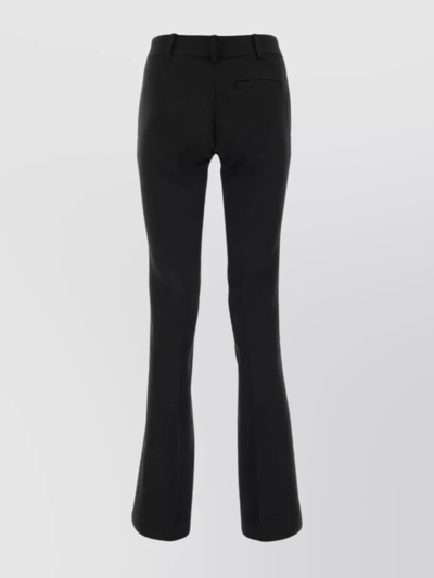 Michael Kors Polyester Flared Pant With Waist Belt Loops In Black