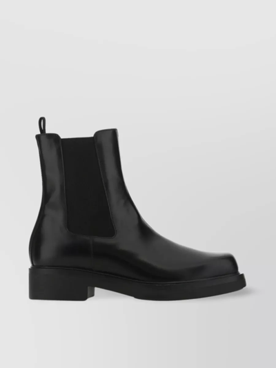 Prada Beatles Ankle Boot In Black Leather Men