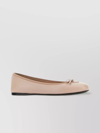 PRADA CHIC ROUND TOE BALLET FLATS WITH BOW ACCENT