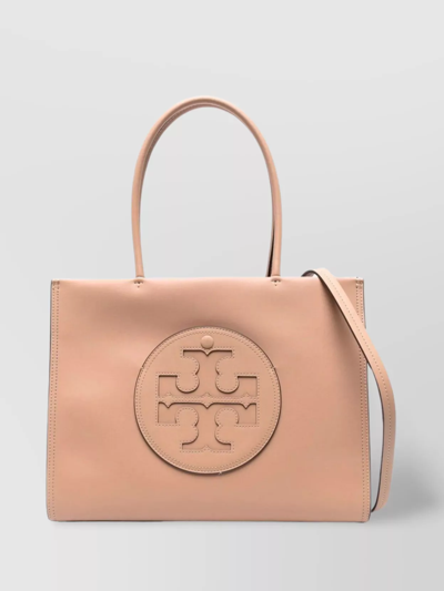 Tory Burch Logo-patch Mini Bag In Cream