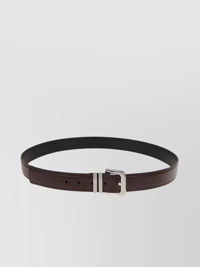 Valentino Garavani 35mm Buckle Leather Belt In Black