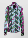EMILIO PUCCI PATTERNED SILK TWILL SHIRT WITH CUFF BUTTONS