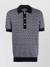 BALMAIN COLLARED POLO SHIRT WITH RIBBED CUFFS AND STRAIGHT HEM