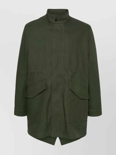 Maison Kitsuné Collar Jacket With Rear Vent In Khaki