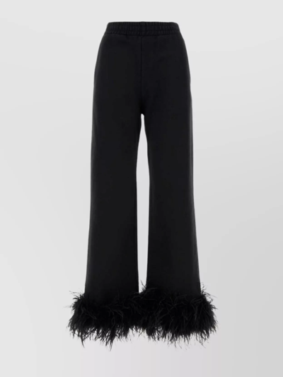 PRADA COTTON JOGGERS WITH ELASTIC WAISTBAND AND WIDE LEG