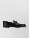 PRADA CLASSIC LEATHER LOAFERS WITH POLISHED TRIANGLE