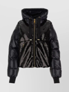 Khrisjoy Black Sequins And Nylon Puff Glossy Down Jacket