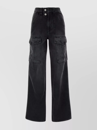 Isabel Marant Étoile Isabel Marant Etoile Woman Black Denim Heilani Wide-leg Jeans In Negro