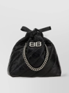 BALENCIAGA SMALL QUILTED CRUSH BAG WITH METAL CHAIN HANDLES