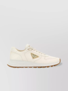 Prada Ivory Leather Lace-up Sneakers