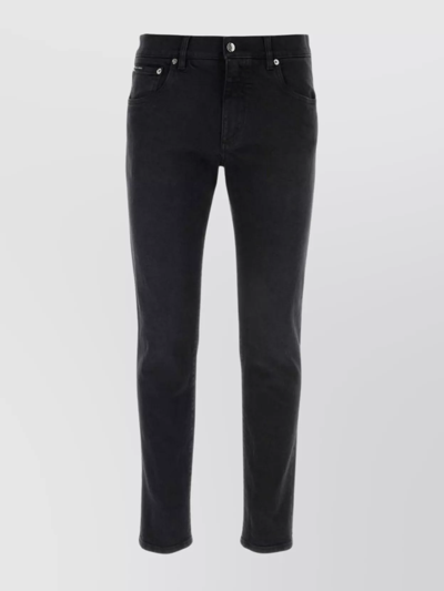 DOLCE & GABBANA ESSENTIALS DENIM TROUSERS WITH BELT LOOPS AND FIVE-POCKET DESIGN