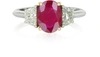 GUCCI DESIGNER RINGS RUBY AND DIAMOND GOLD RING