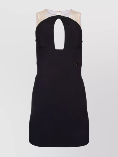 Elisabetta Franchi Cut-out Crepe Mini Dress In Black