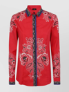 ETRO FLORAL EMBROIDERED CONTRAST COLLAR AND CUFFS SHIRT