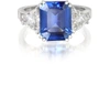 GUCCI DESIGNER RINGS SAPPHIRE AND DIAMOND WHITE GOLD RING