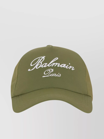 Balmain Paris Cap With Subtle Topstitching Detail