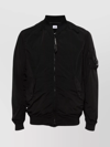 C.P. COMPANY SHORT JACKET WITH RIBBED COLLAR AND LENS DETAIL