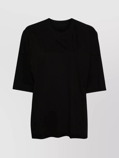Rick Owens Drkshdw Cotton T-shirt With Oversized Silhouette And Split Hem