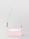 Lanvin Calf Leather Shoulder Bag With Adjustable Strap In Pink