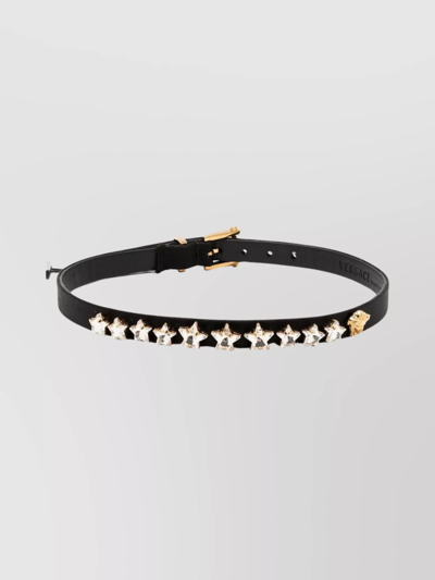 Versace Star Stud Embellished Choker In Nero