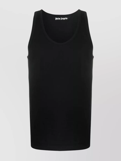 Palm Angels Cotton Tank Top (pack Of Two) In Black