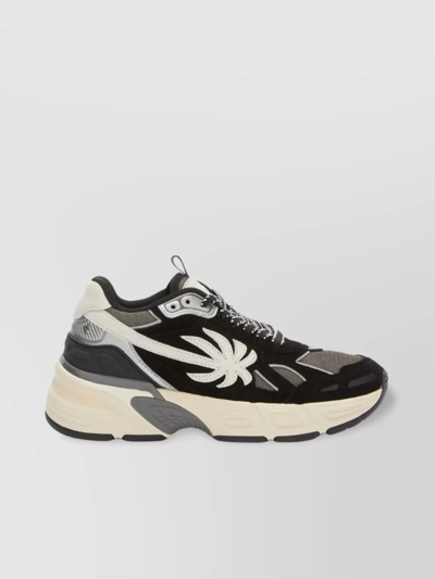 Palm Angels The Palm Runner Sneakers In Black,silver