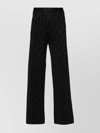 PALM ANGELS MONOGRAM KNIT TROUSERS WIDE LEG