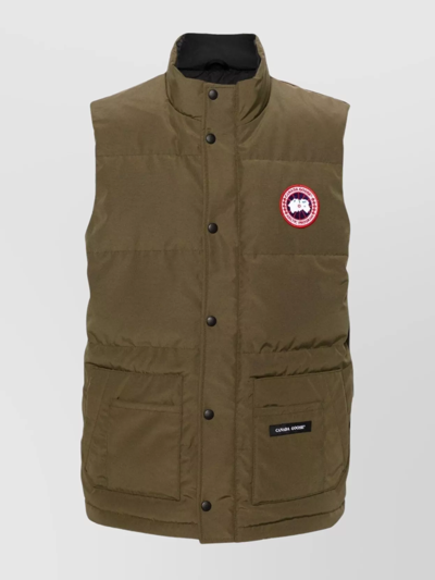 Canada Goose Vest Quilted Multiple Pockets In Brown