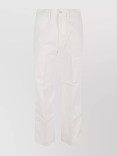 Polo Ralph Lauren Wd Lg Chno-cropped-flat Front In Warm White