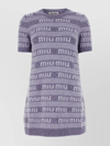 Miu Miu Multicolor Embroidered Wool Blend Mini Sweater Dress