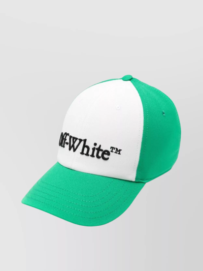 Off-white White And Green Drill Logo-embroidered Baseball Cap