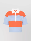 WOOLRICH STRIPED COLLAR DETAIL RUGBY POLO SHIRT
