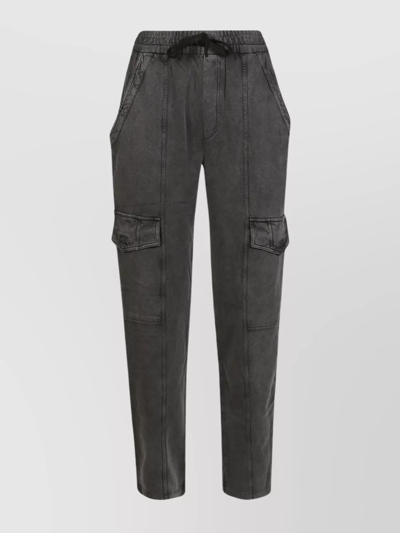 Isabel Marant Étoile Cargo Pocket Trousers Elastic Waistband In Gray