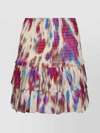 Isabel Marant Étoile Naomi Ruffle Tiered Skirt In Multicolor