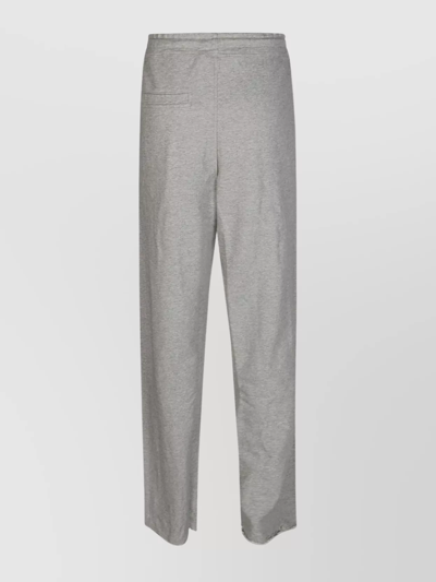 Ganni Organic-cotton Track Pants In Grey