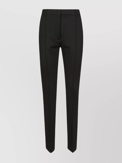 Sportmax High Waist Straight Leg Trousers In Black