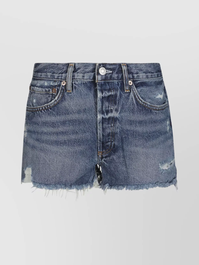 Agolde Parker Shorts In Dark Swapmeet Clothing In Blue