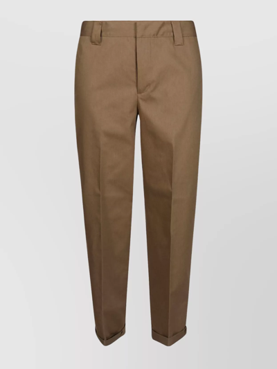 Golden Goose Skate Chino Trousers Belt Loops In Brown