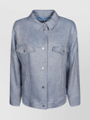 Herno Overshirt Denim Herringbone Pattern