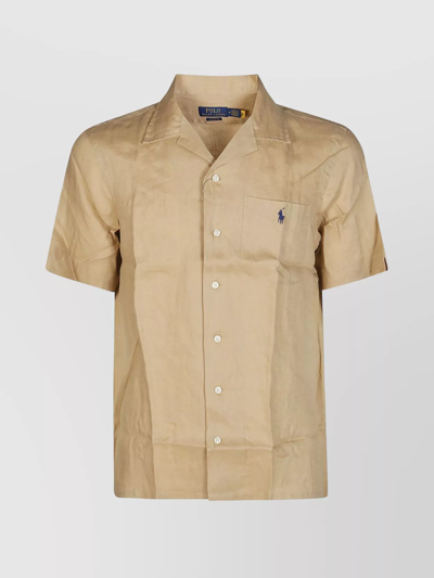 Polo Ralph Lauren Pocket Detail Button-up Shirt In Vintage Khaki