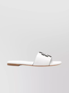Tory Burch Ines Leather Medallion Sandals In White